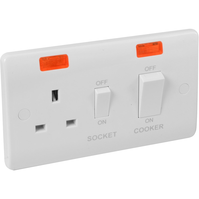 Click Mode 45A DP Cooker Switch and Socket