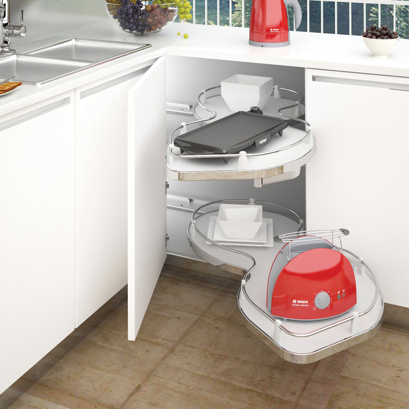 Pull-out tie and belt rack by UK Kitchens