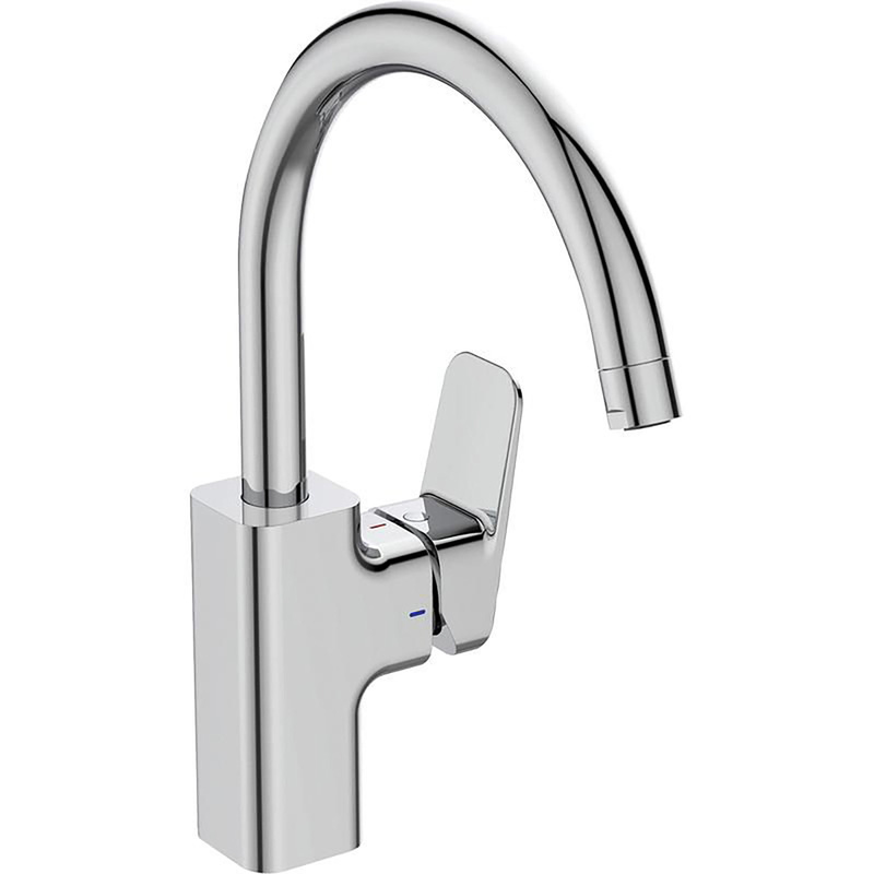 Ideal Standard Ceraplan Mixer Kitchen Tap Round Mono In Chrome Brass