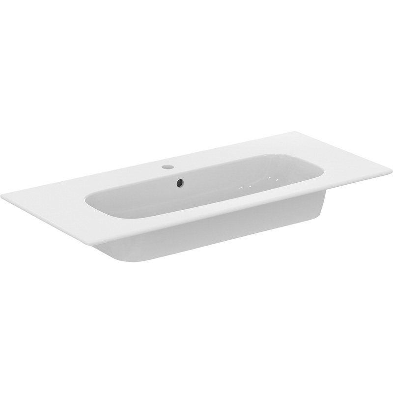 Ideal Standard I. Life Vanity Basin 104Cm 1 Tap Hole In White Ceramic