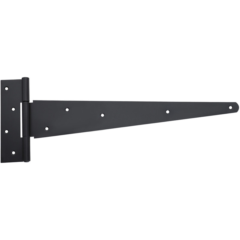 Heavy Duty Tee Hinges for Garden Gates in Epoxy Black Finish 300mm/400mm/450mm 
