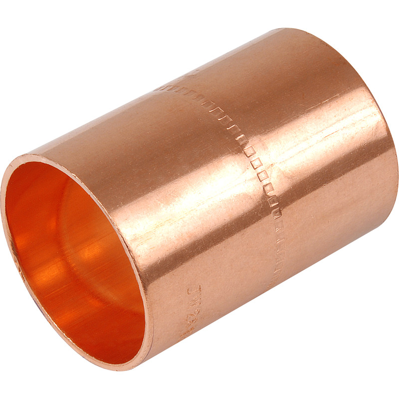 BAG 25 COUPLER 22MM END FEED COPPER STRAIGHT COUPLING 
