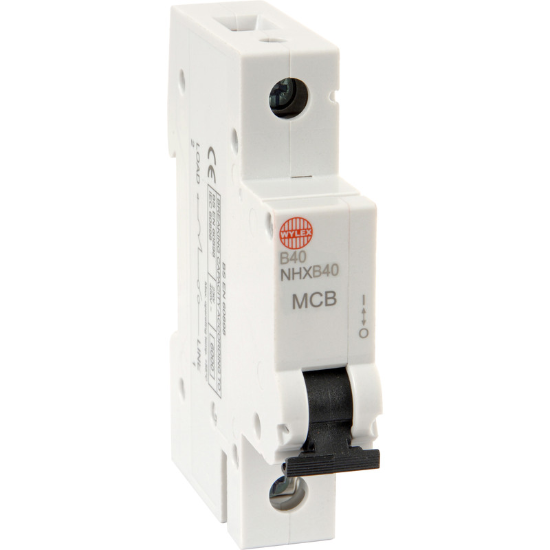 Wylex 40 Amp MCB Pack of 10 to Clear B type 6ka 230 V nsb40 for Showers