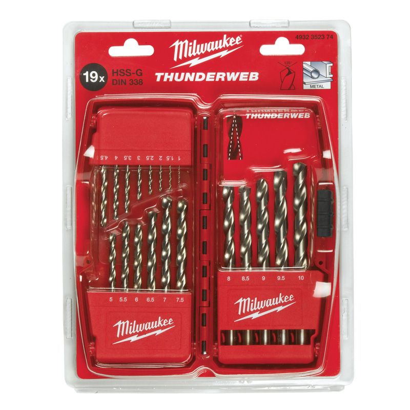 Milwaukee HSS-G Thunderweb Metal Drill Bit Set