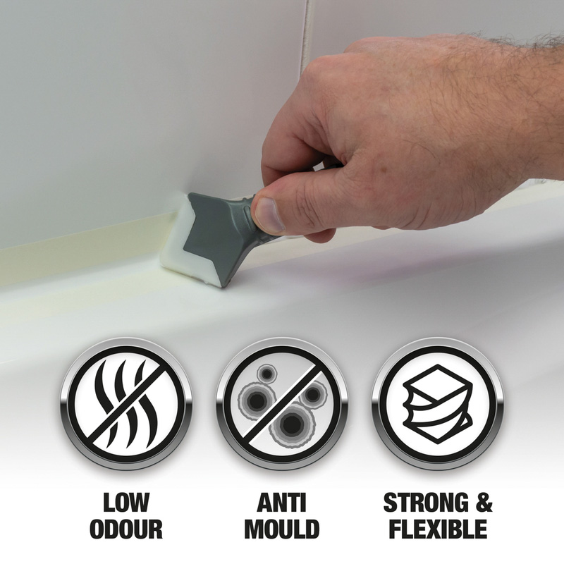 Dryzone AntiMould Sealant 310ml White Toolstation