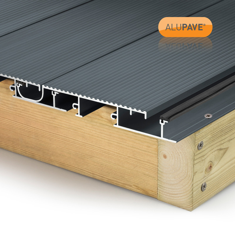 Alupave Fireproof FullSeal Flat Roof & Decking Board Grey 2m