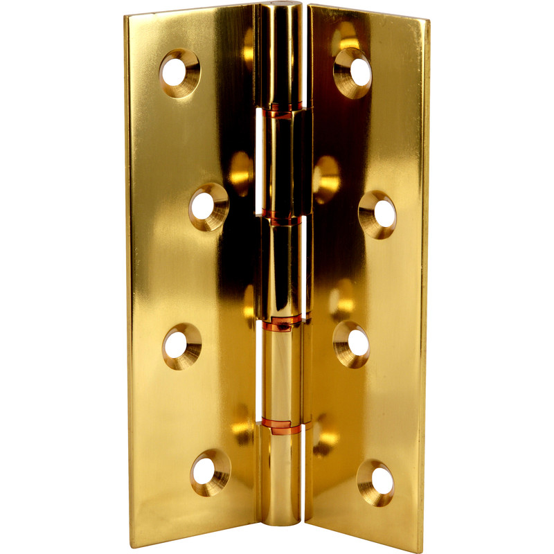 NEW Double Phosphor Bronze Washered Hinge Brass 76 x 50mm 2 Pack 
