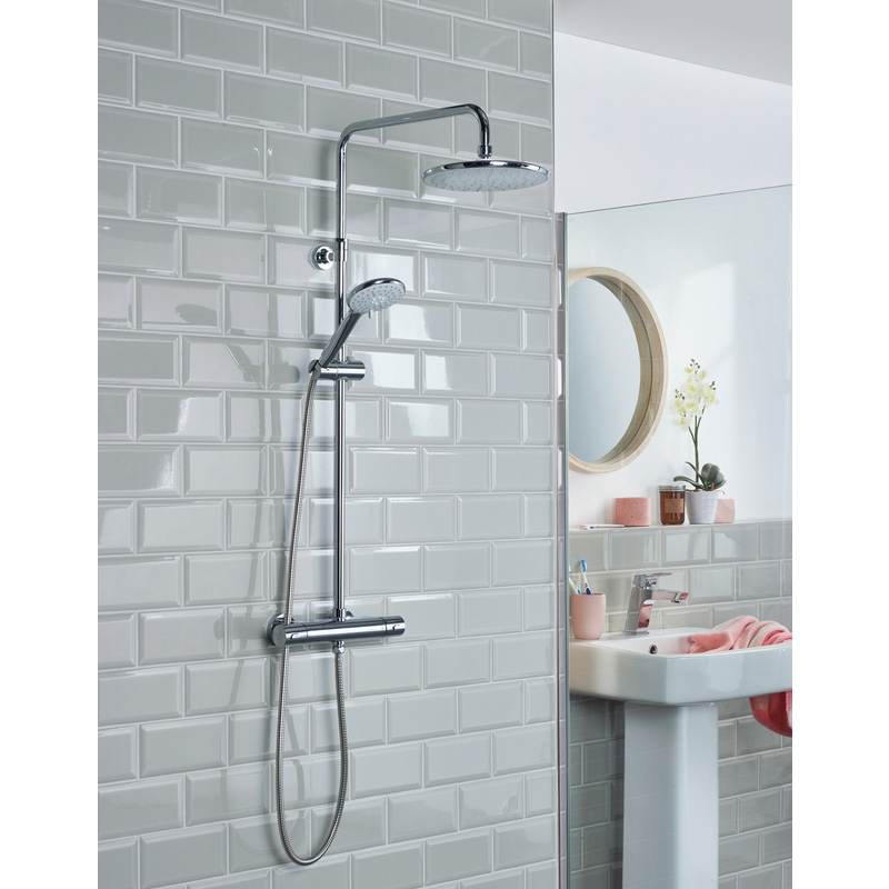 Bristan Buzz Thermostatic Bar Diverter Mixer Shower Chrome Toolstation