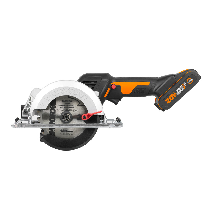 Worx 20V 120mm Cordless Brushless Circular Saw 1 x 2.0Ah Toolstation