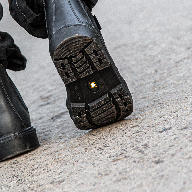 black safety dealer boots