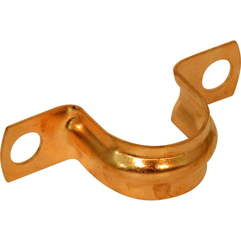 COPPER PLUMBERS PIPE CLIP SADDLE BAND FIXING 22MM PACK OF 120 