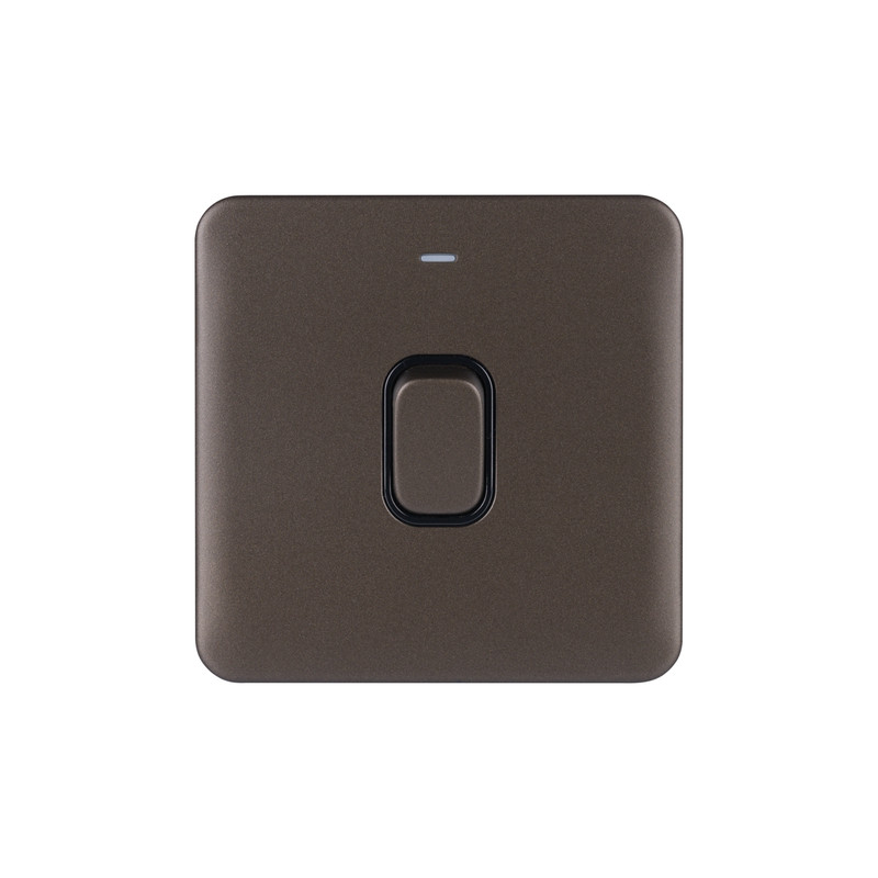 Schneider Electric Lisse Mocha Bronze Screwless 20AX DP Switch