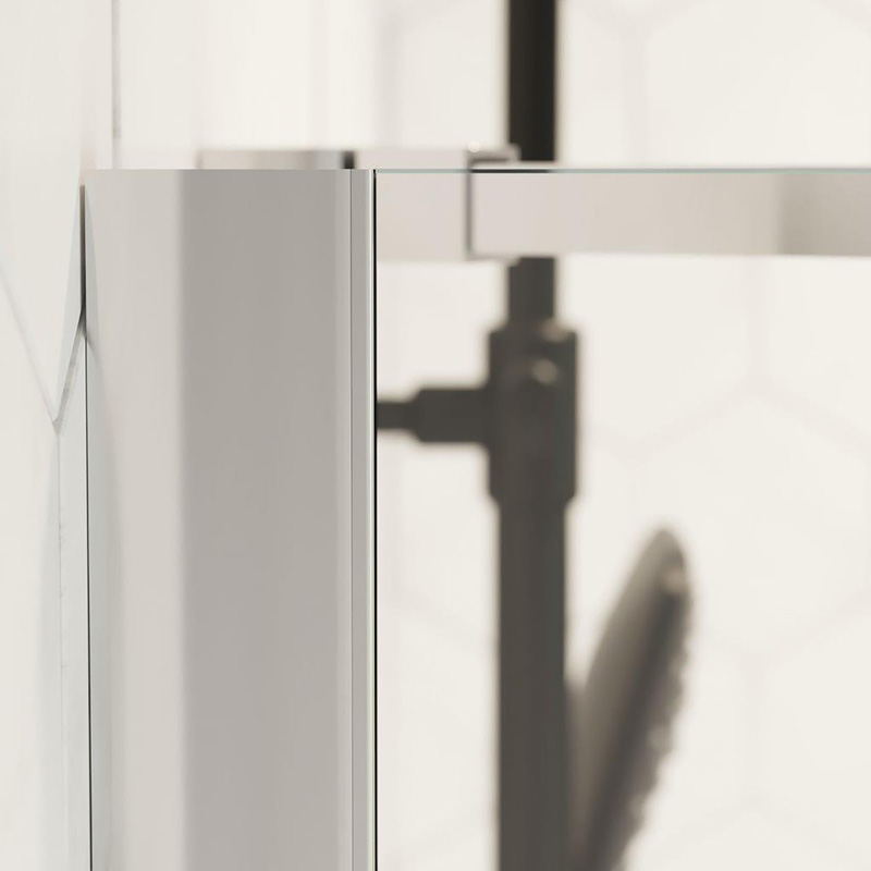 Aqualux Frameless 6mm 2 Door Quadrant Shower Enclosure 800x800mm Toolstation