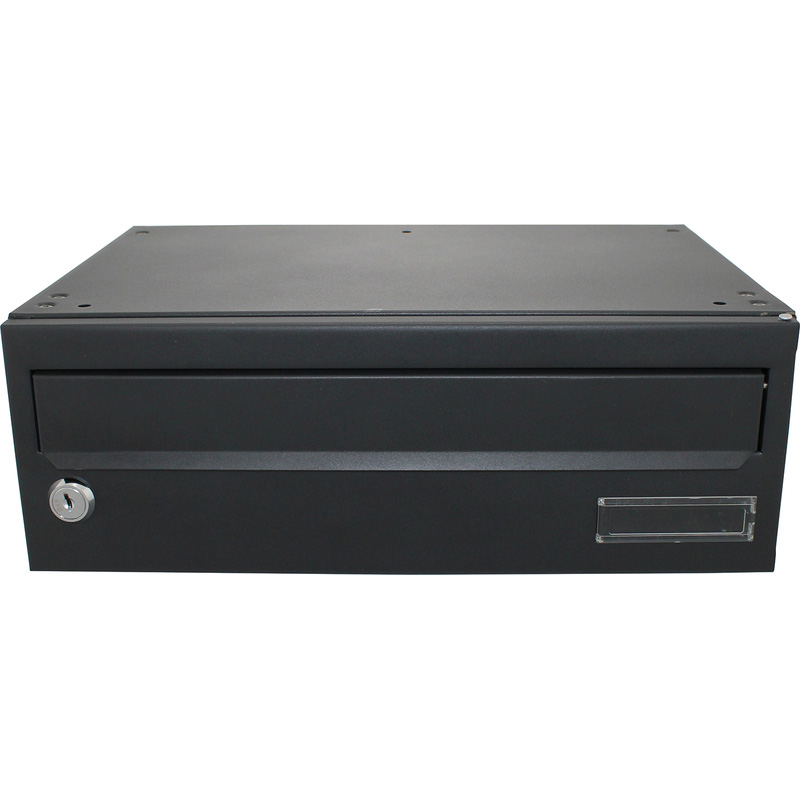 BurgWachter Wharfe Horizontal Post Box Black Toolstation