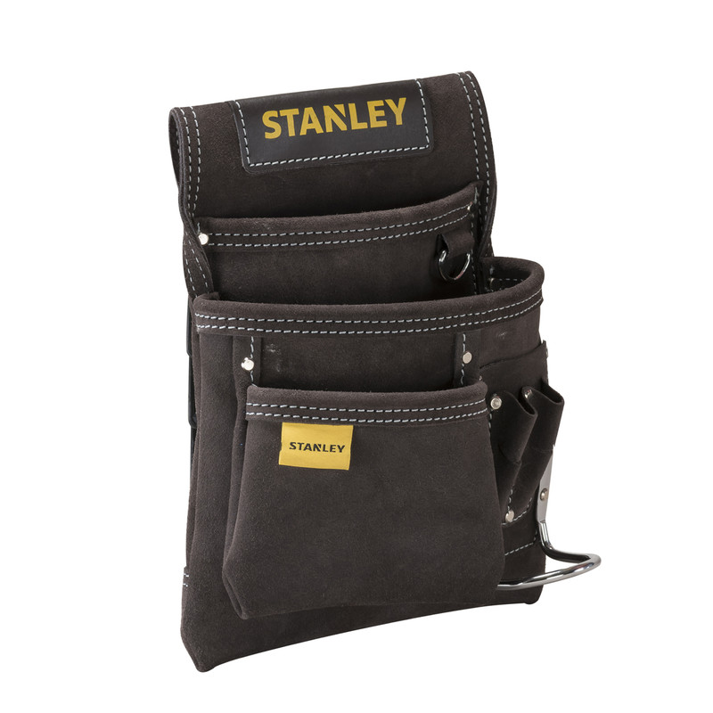 STANLEY Buffalo Dark Tan Leather Nail,Hammer,Tool Belt Double Pouch STA180116 