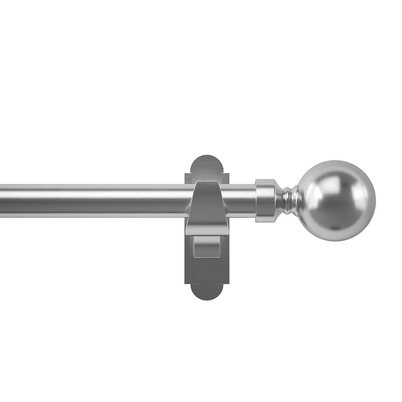 Rothley Curtain Pole Kit with Solid Orb Finials