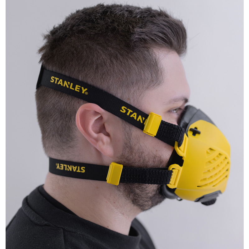 Stanley Dust Mask Respirator With P3 Fitted Filters and FaceFitCheck