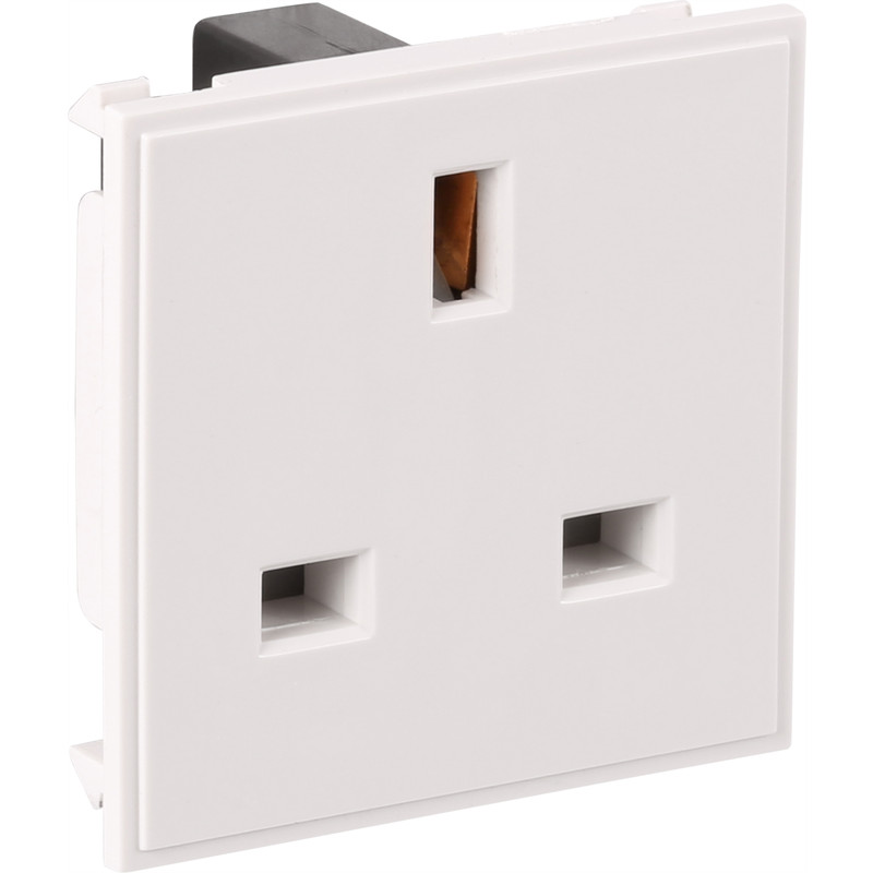 Euro Module Socket Outlet 13A White