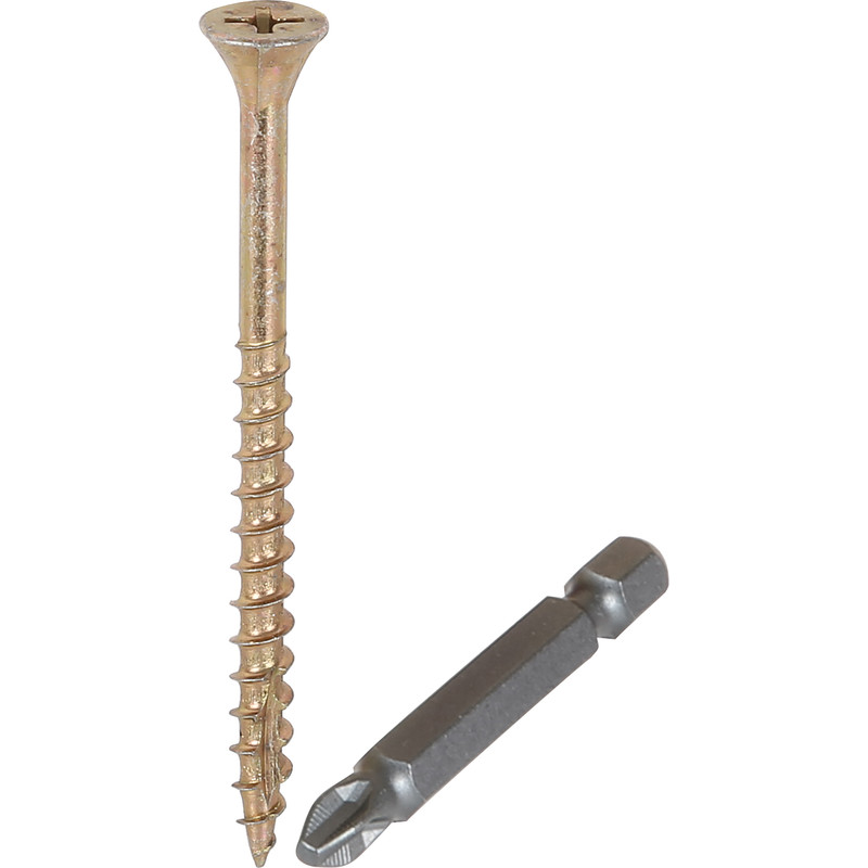 Ulti-Mate II Stick-Fit Zinc & Yellow Plated Screw