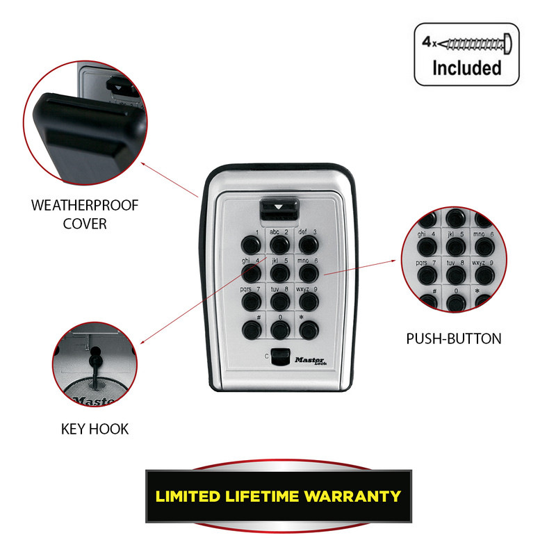 Master Lock Push Button Key Safe