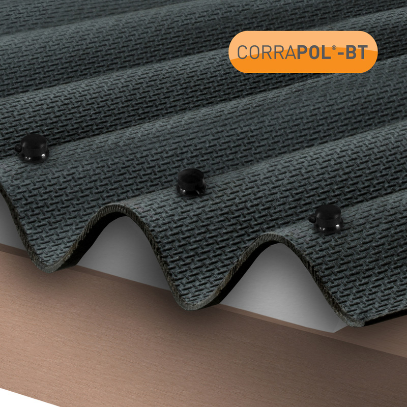 CorrapolBT Corrugated Bitumen Sheet Black 930 x 1000mm Toolstation