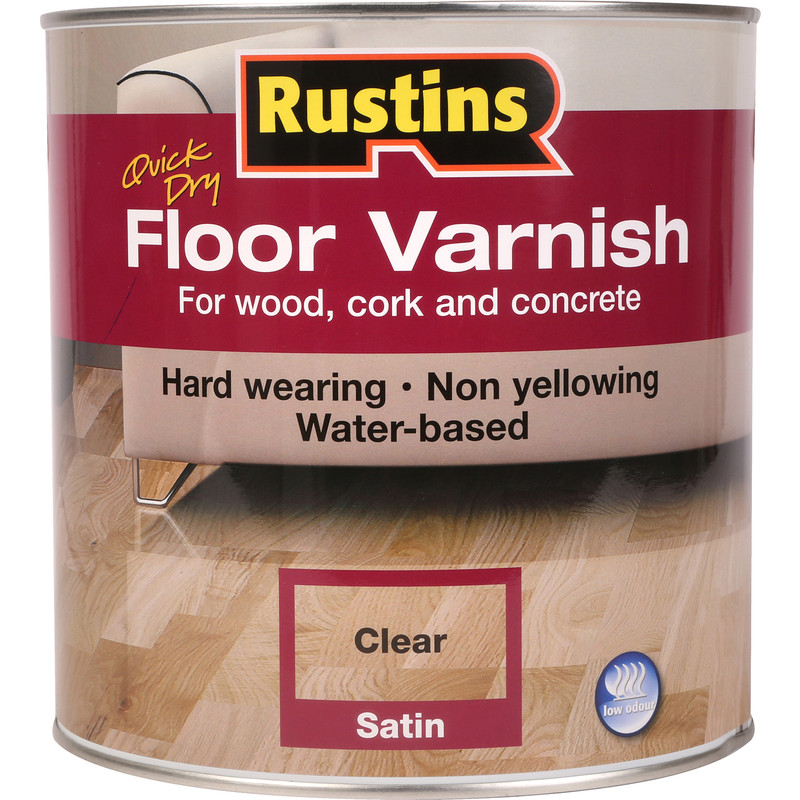 Rustins Quick Dry Floor Varnish 2 5l Clear Satin