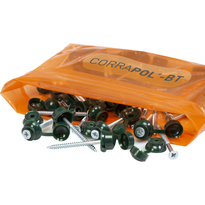 Corrapol-BT Screw Cap Fixings Green | Toolstation