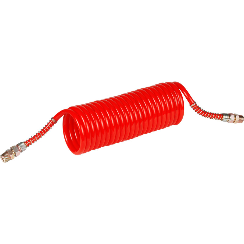 Red Coiled Air Hose 1/2