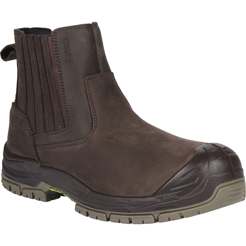 Apache Wabana Water Resistant Dealer Safety Boots in Brown, Size 10 Rubber