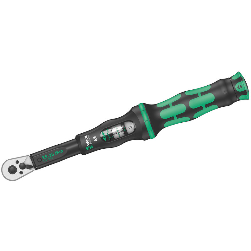 075604 Wera Click-Torque A 5 1/4″ Drive Reversible Torque Wrench 2.5-25Nm 