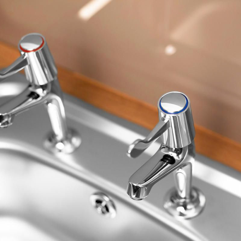 Ebb + Flo Contract Lever Pillar Kitchen Taps Toolstation