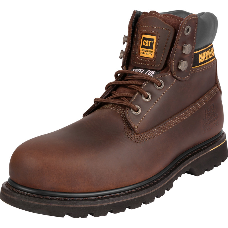 Caterpillar Holton Safety Boots Brown Size 9 | Toolstation