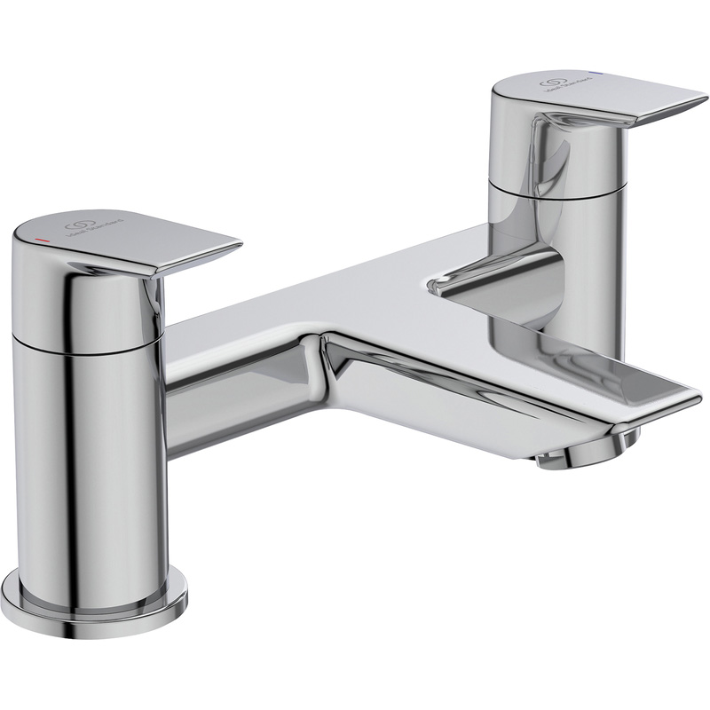 Ideal Standard Tesi Taps Bath Filler In Chrome Brass