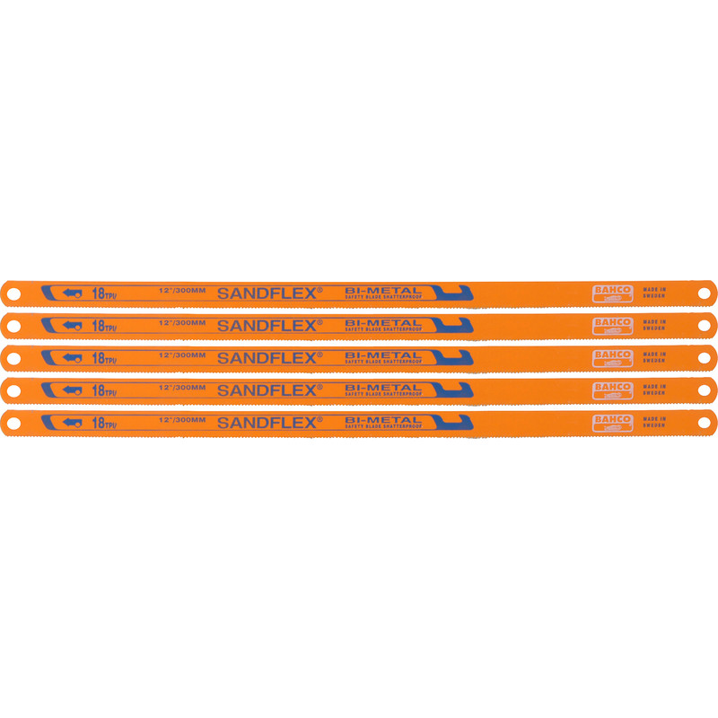 Bahco 12" Shatterproof Bi-Metal Hacksaw Blades