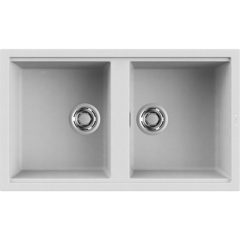 Reginox Best Reversible Composite Kitchen Sink Double Bowl White