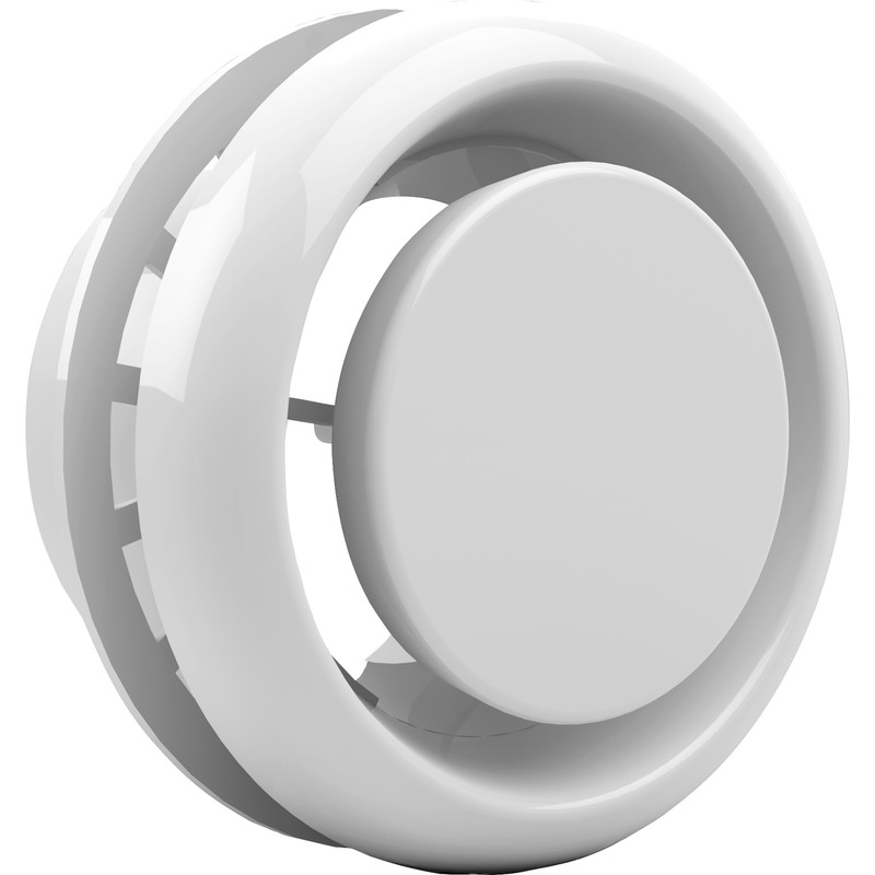 White PVC Ceiling Vent Diffuser / Valve
