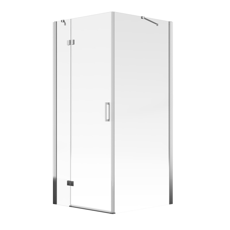Aqualux Frameless 6mm Hinged Door & Side Panel Shower Enclosure