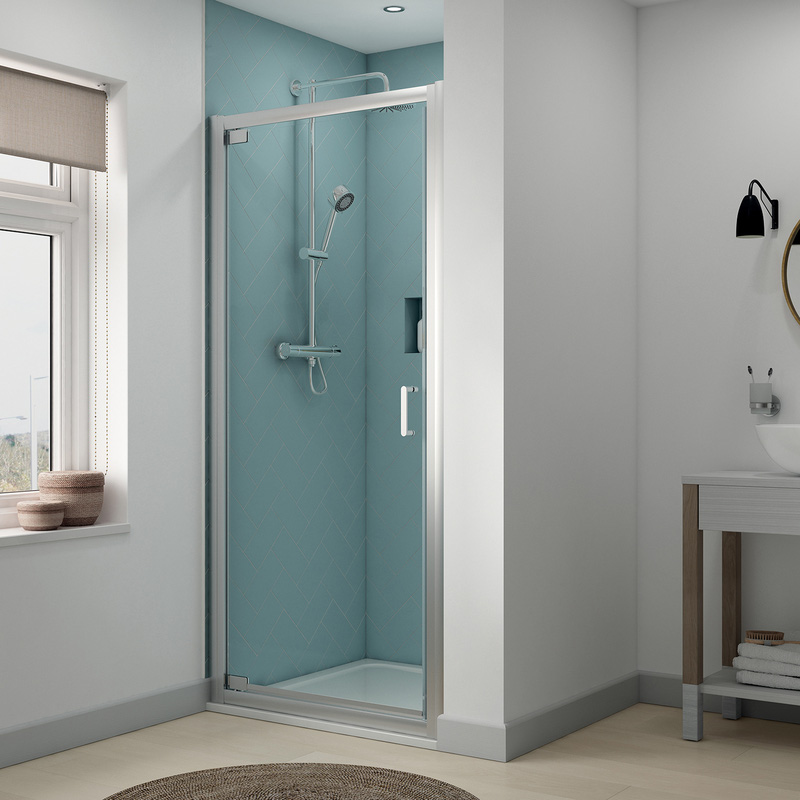 Aqualux Origin 6 6mm Shower Enclosure Pivot Door Only 760mm Toolstation