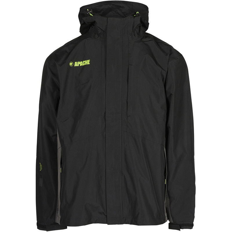 Apache Welland Waterproof Jacket /Charcoal in Black, Size XL Pes Pongee Ripstop/PVC Coating
