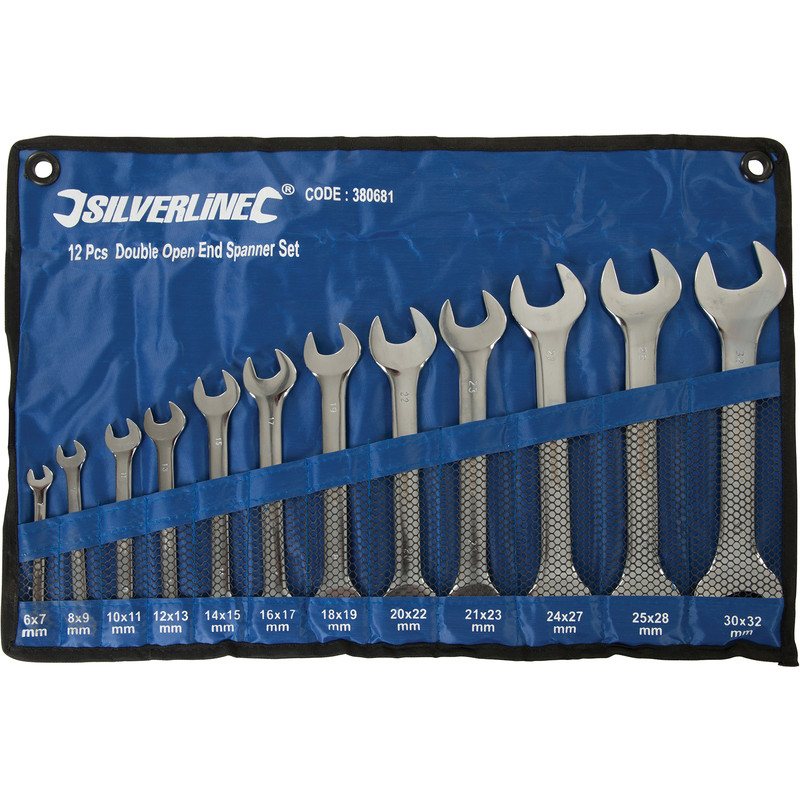 12/15 PC Double Open Ended Spanner Set 15 Pcs Small 