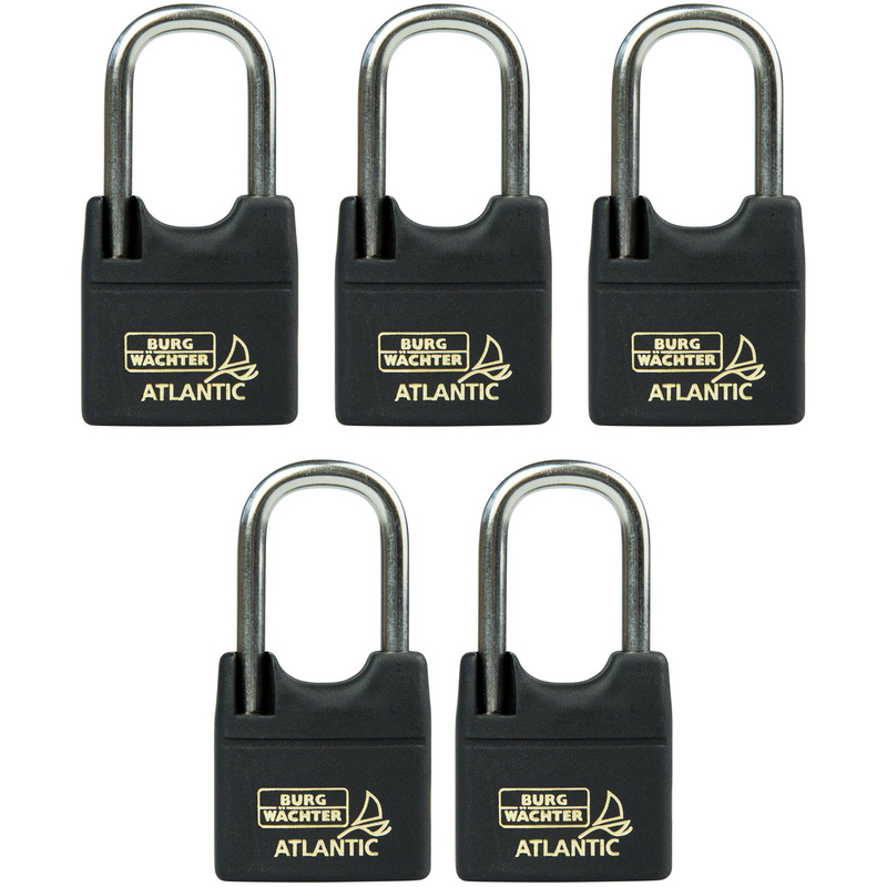 BurgWachter Brass ATLANTIC Keyed Alike Padlock Set 40mm LS Toolstation