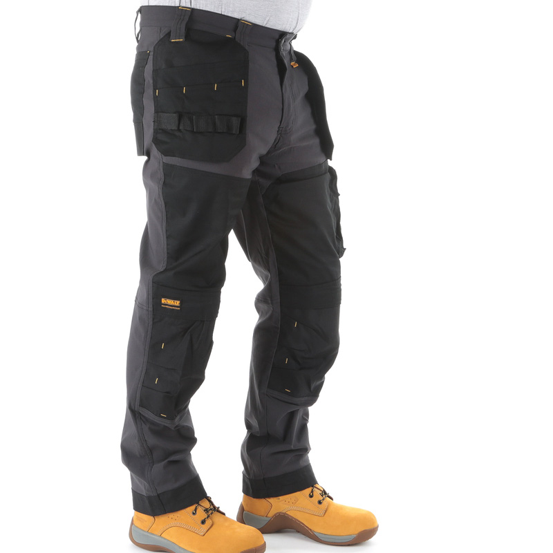 DeWalt Memphis Full Stretch Holster Pocket Trousers Grey/Black 32" L Toolstation