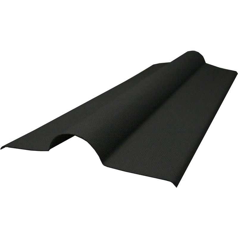 Unbranded Corrugated Bitumen Sheet Ridge 1m in black