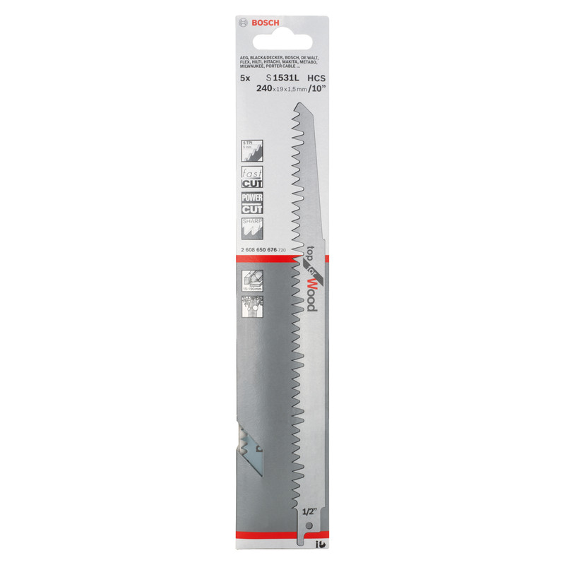 Bosch Sabre Saw Blade Wood S1531L Toolstation