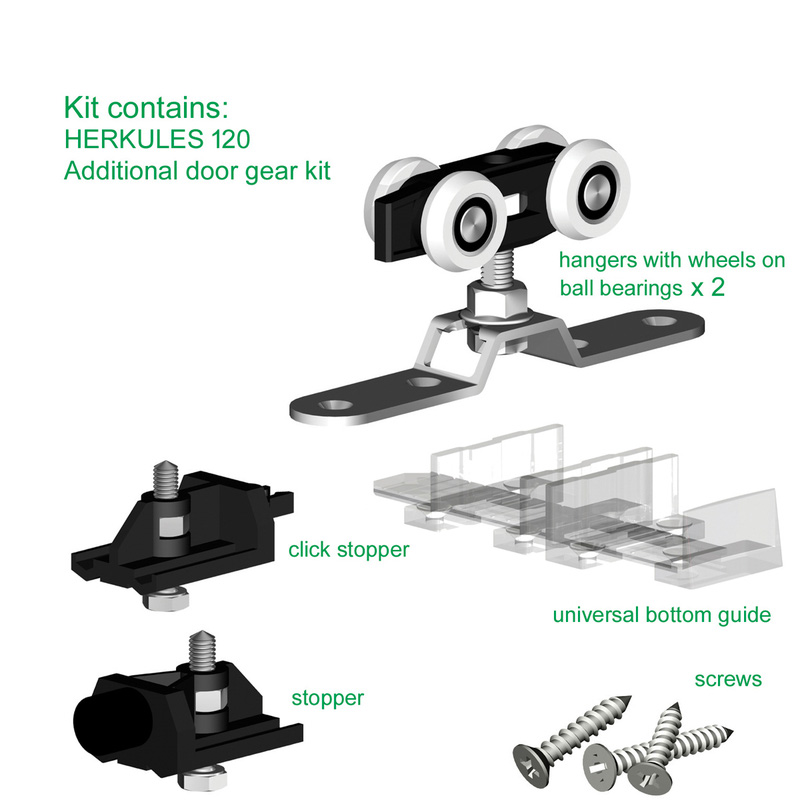 Rothley Herkules 120 Sliding Door System Extra Door Pack Toolstation