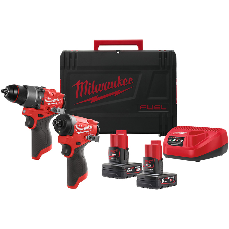Milwaukee M12FPP2A-602X FUEL Combi Drill & Impact Driver Twin Pack