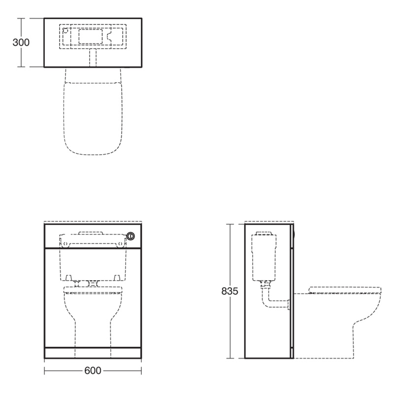 Ideal Standard i.life A Matt White WC Unit and Worktop with Back to Wall Toilet and Soft Close Seat
