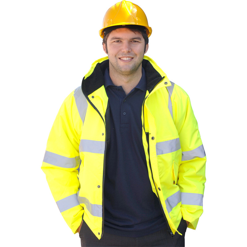 Proforce Yellow Class 3 Hi-Vis Bomber Jacket - Large