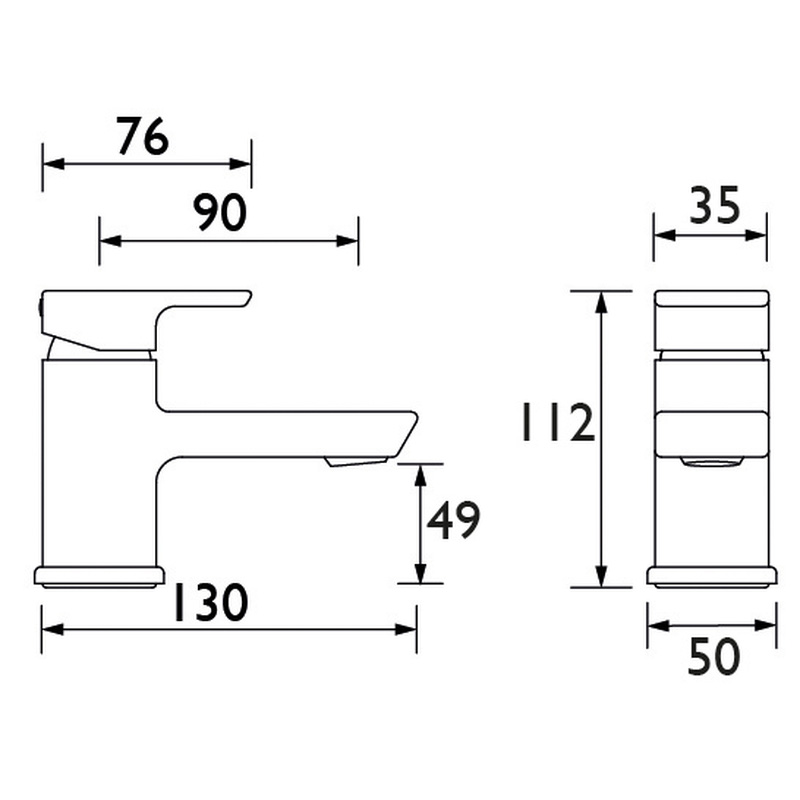Bristan Cobalt Cloakroom Basin Mixer Tap Chrome Toolstation