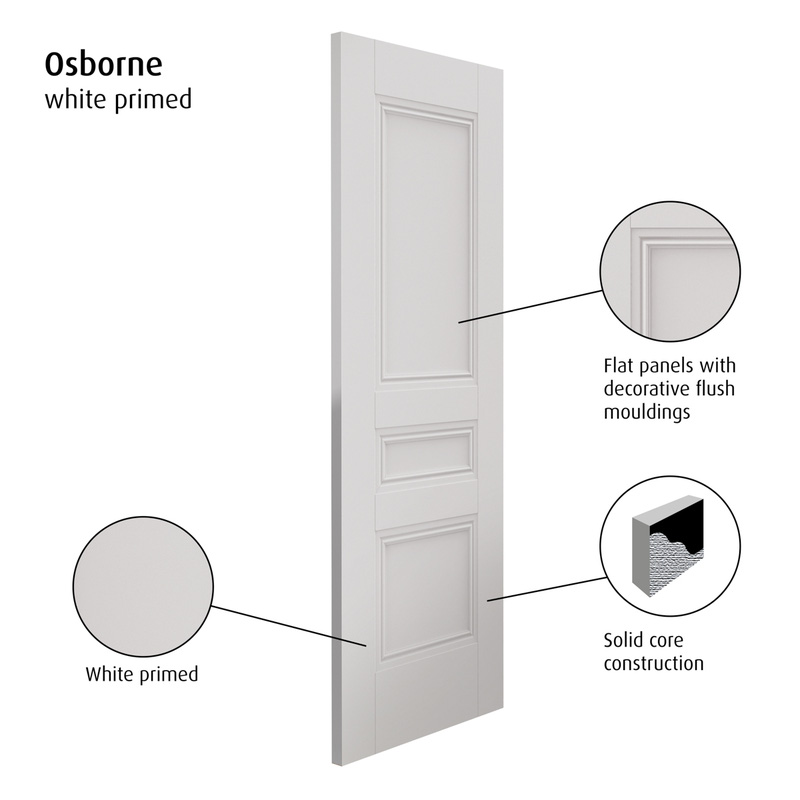 Osborne 3P O/S Primed White Internal Door